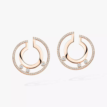 [Favorite]MOVE ROMANE SMALL DIAMOND HOOP EARRINGS