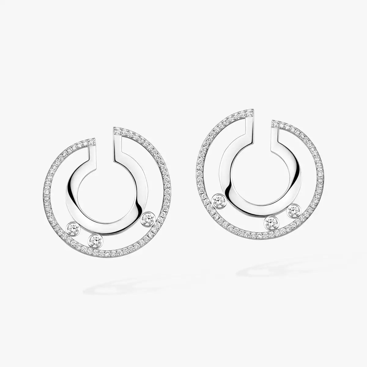 [Favorite]MOVE ROMANE SMALL DIAMOND HOOP EARRINGS