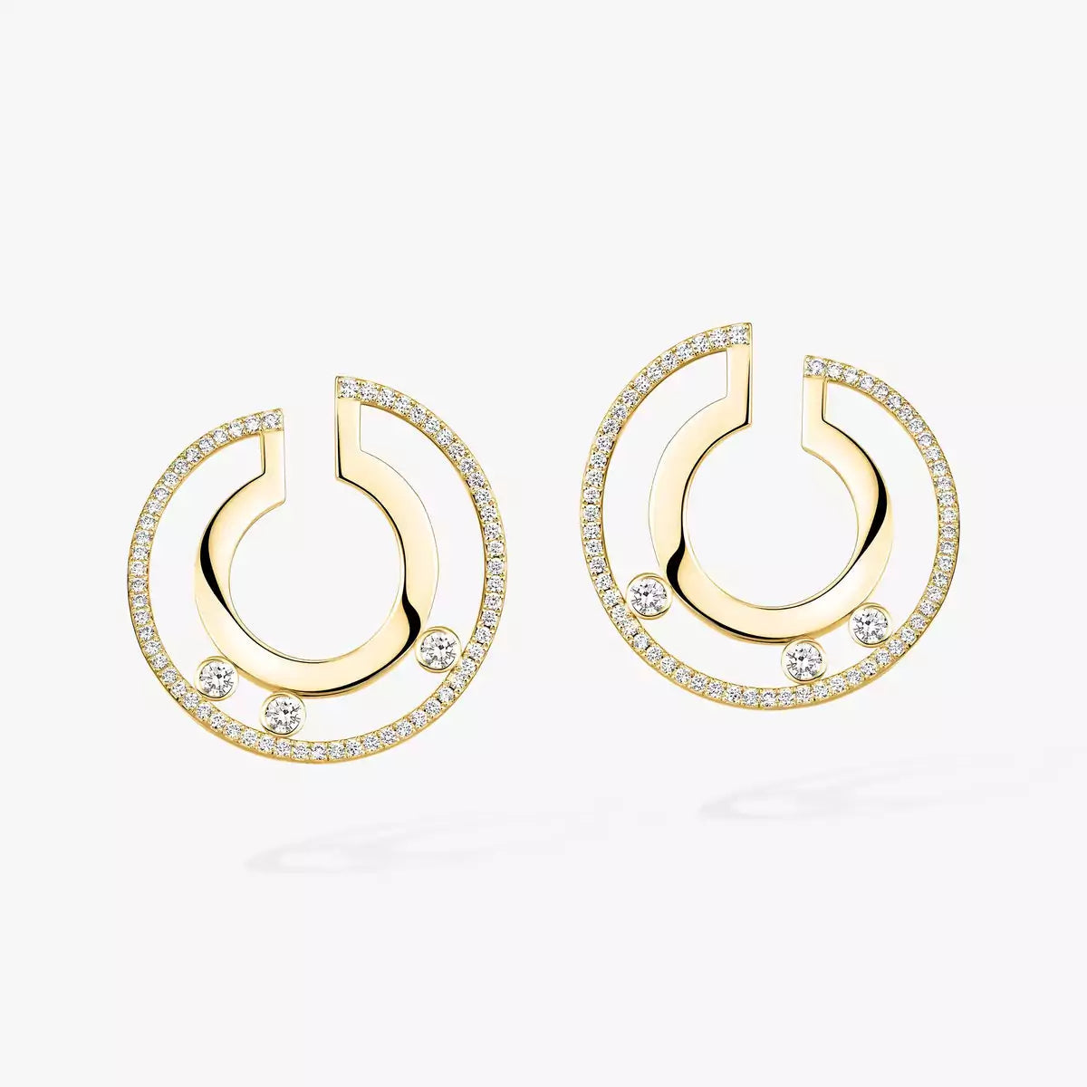[Favorite]MOVE ROMANE SMALL DIAMOND HOOP EARRINGS