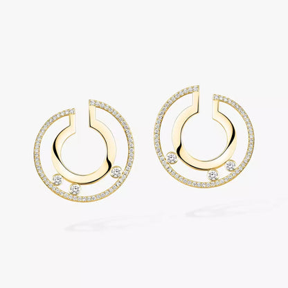 [Favorite]MOVE ROMANE SMALL DIAMOND HOOP EARRINGS