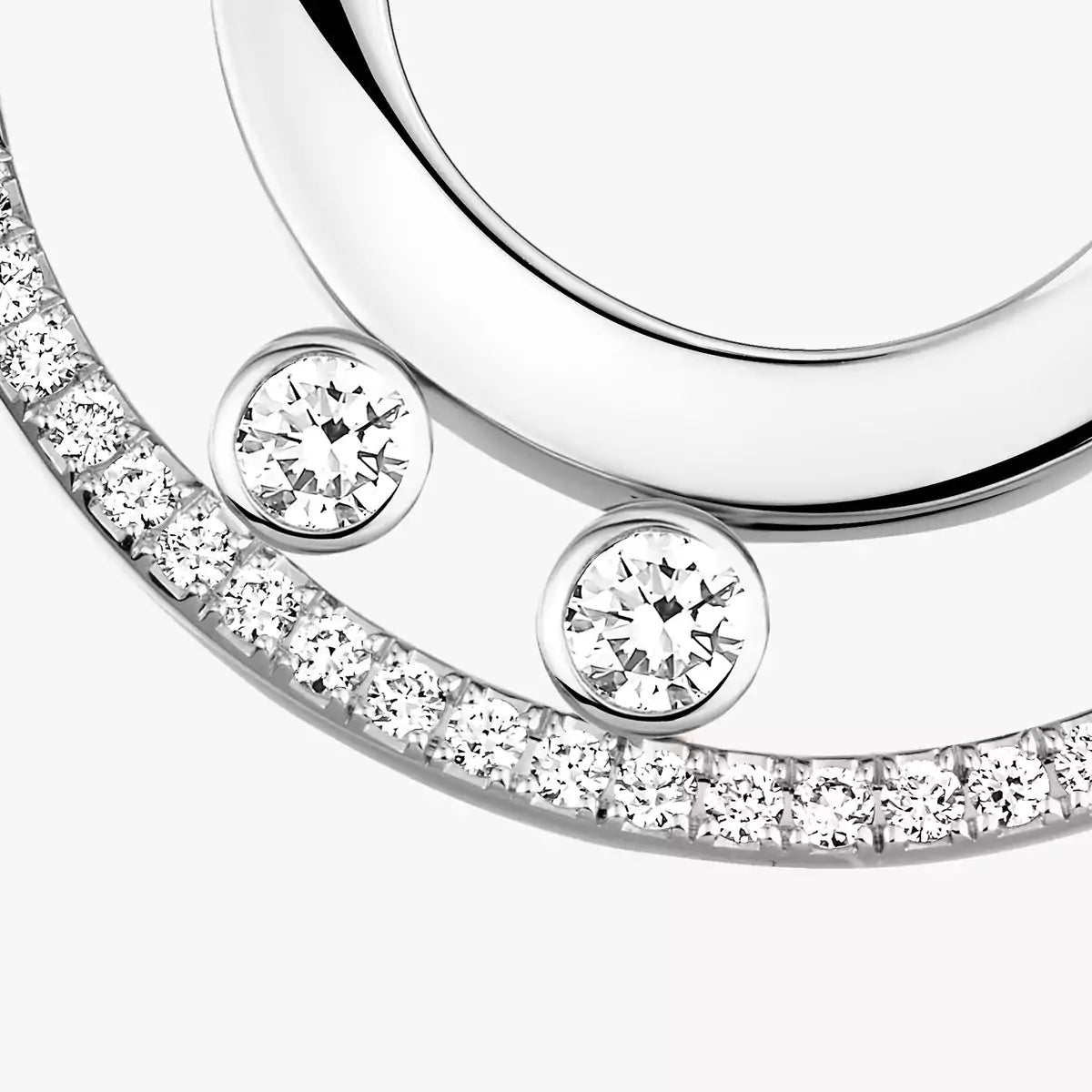 [Favorite]MOVE ROMANE SMALL DIAMOND HOOP EARRINGS