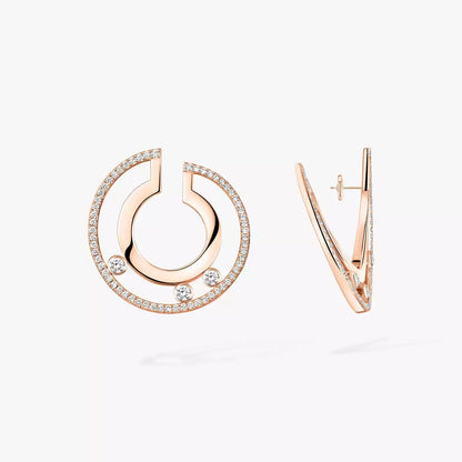 [Favorite]MOVE ROMANE SMALL DIAMOND HOOP EARRINGS