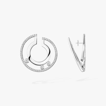 [Favorite]MOVE ROMANE SMALL DIAMOND HOOP EARRINGS