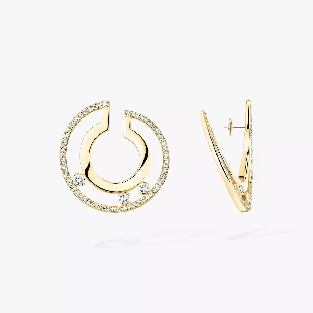 [Favorite]MOVE ROMANE SMALL DIAMOND HOOP EARRINGS