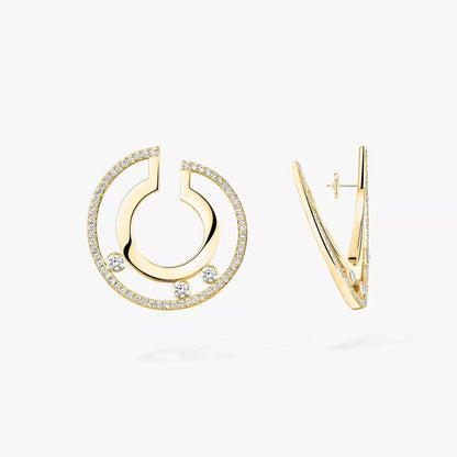 [Favorite]MOVE ROMANE SMALL DIAMOND HOOP EARRINGS