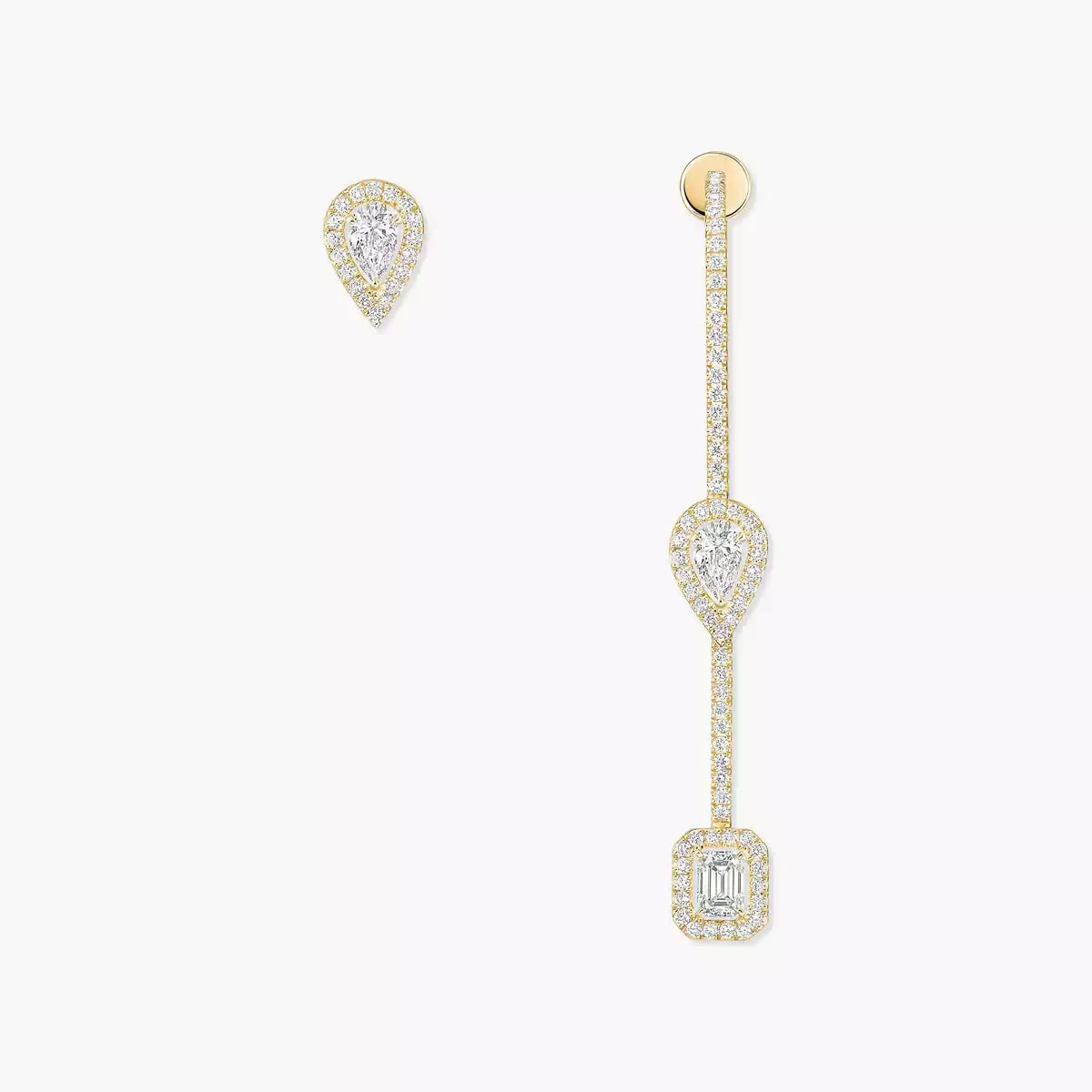 [Favorite]MY TWIN DIAMOND DROP EARRINGS
