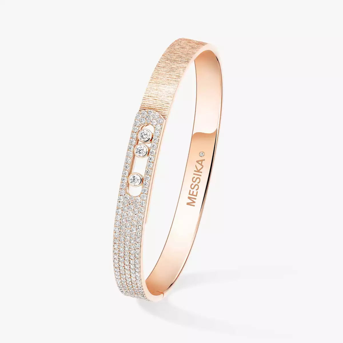 [Favorite]MOVE NOA CISELÉ HALF-PAVÉ DIAMOND BANGLE BRACELET