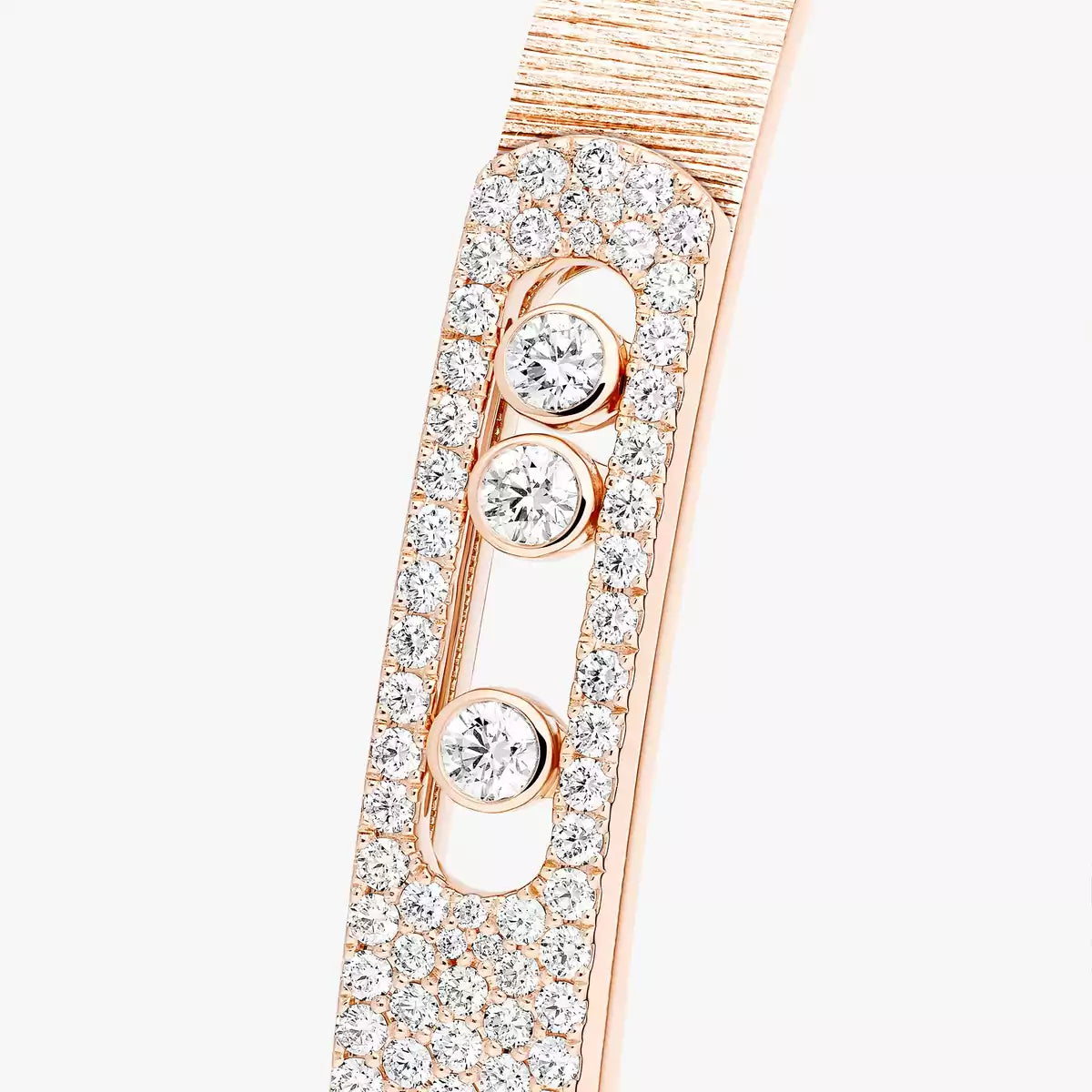 [Favorite]MOVE NOA CISELÉ HALF-PAVÉ DIAMOND BANGLE BRACELET