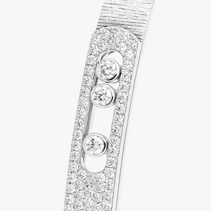 [Favorite]MOVE NOA CISELÉ HALF-PAVÉ DIAMOND BANGLE BRACELET