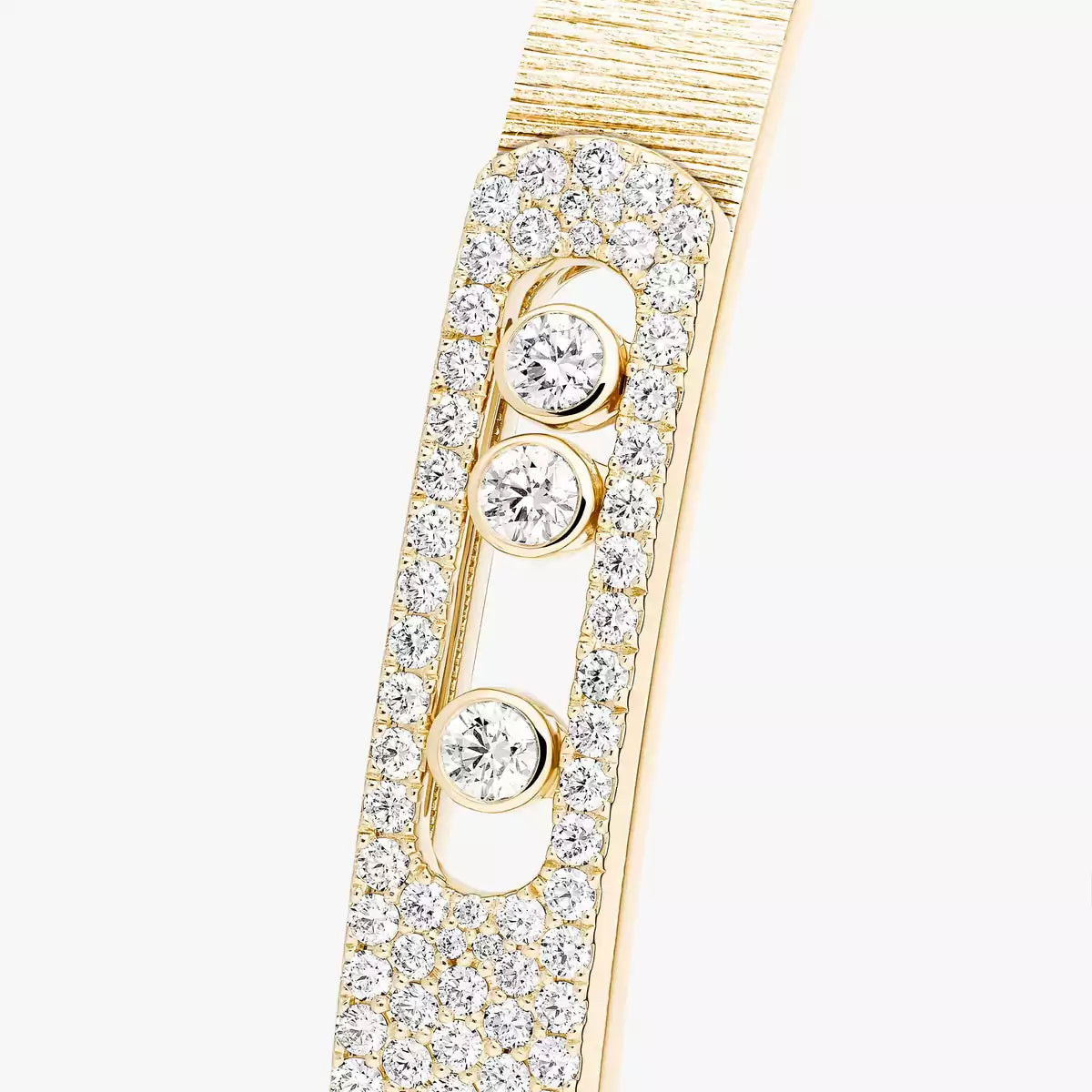 [Favorite]MOVE NOA CISELÉ HALF-PAVÉ DIAMOND BANGLE BRACELET