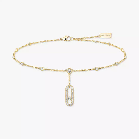 [Favorite]MOVE UNO PAVÉ DIAMOND ANKLE BRACELET