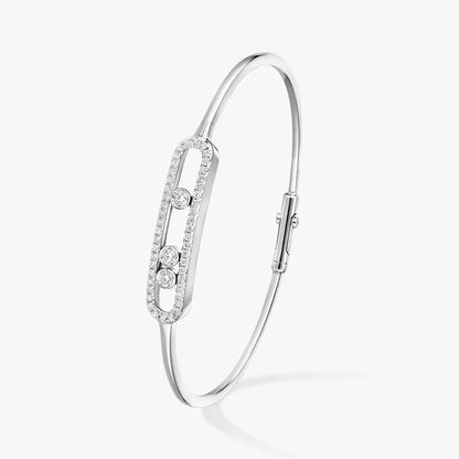[Favorite]MOVE PAVÉ DIAMOND BANGLE BRACELET M
