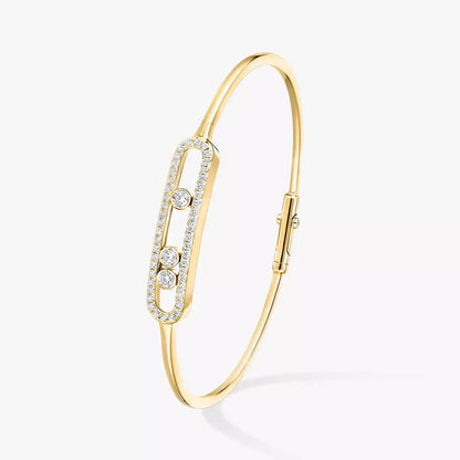 [Favorite]MOVE PAVÉ DIAMOND BANGLE BRACELET M