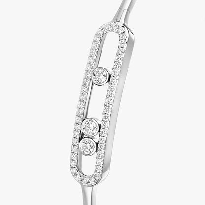 [Favorite]MOVE PAVÉ DIAMOND BANGLE BRACELET M