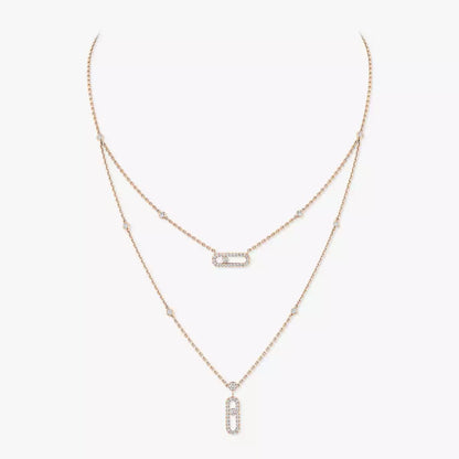 [Favorite]MOVE UNO 2-ROW PAVÉ NECKLACE