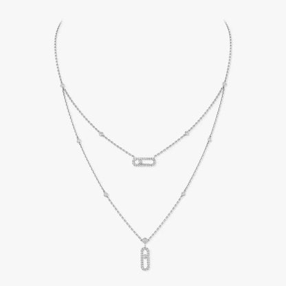 [Favorite]MOVE UNO 2-ROW PAVÉ NECKLACE