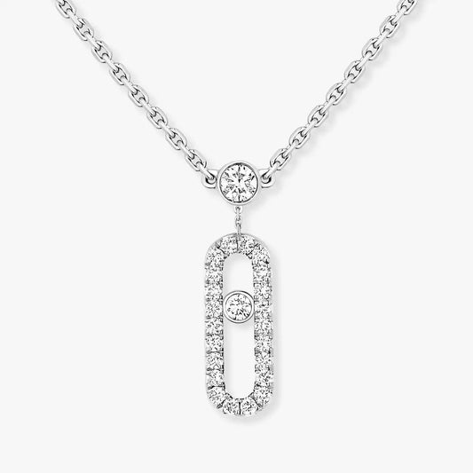 [Favorite]MOVE UNO 2-ROW PAVÉ NECKLACE