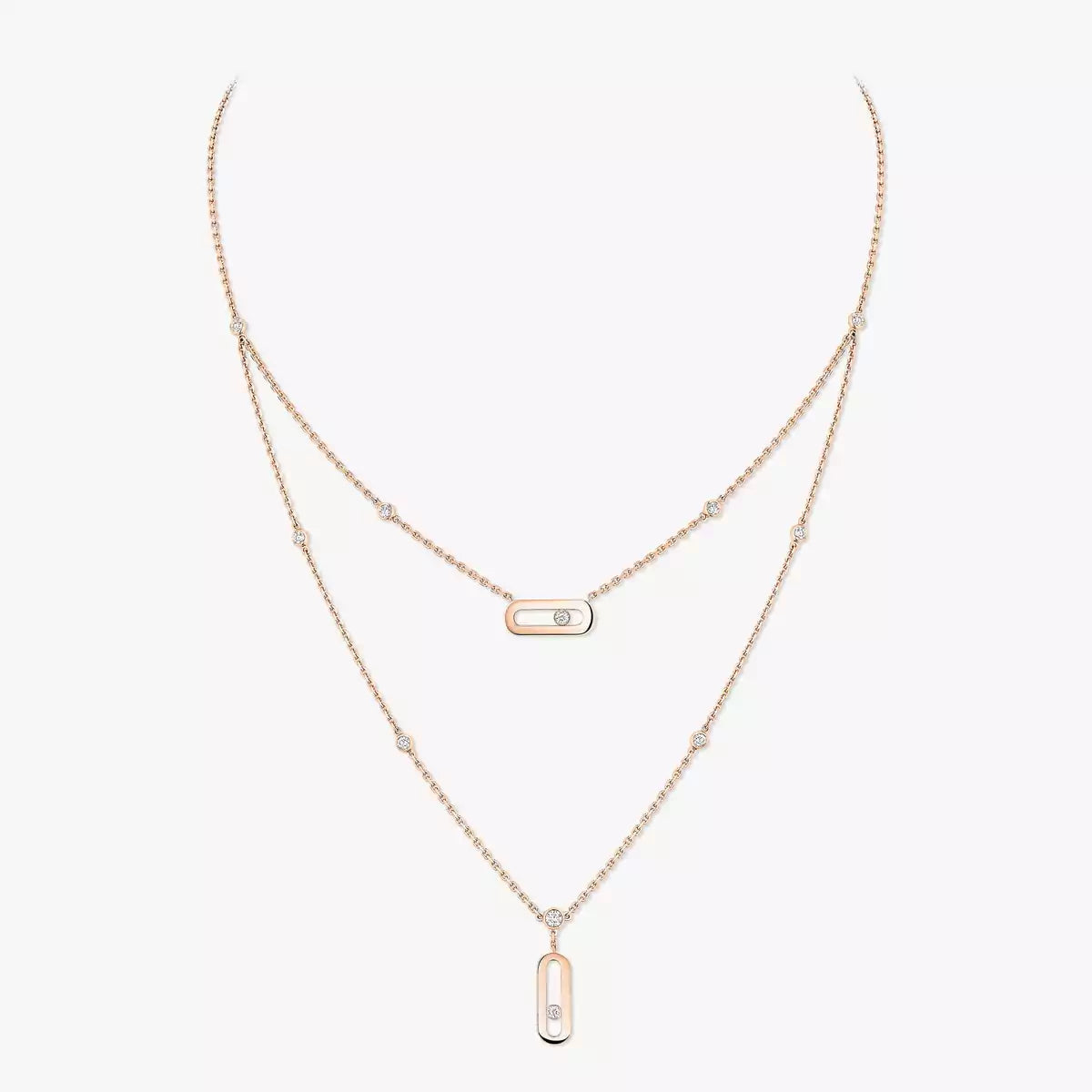[Favorite]MOVE UNO DOUBLE-PENDANT NECKLACE