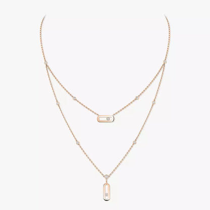 [Favorite]MOVE UNO DOUBLE-PENDANT NECKLACE