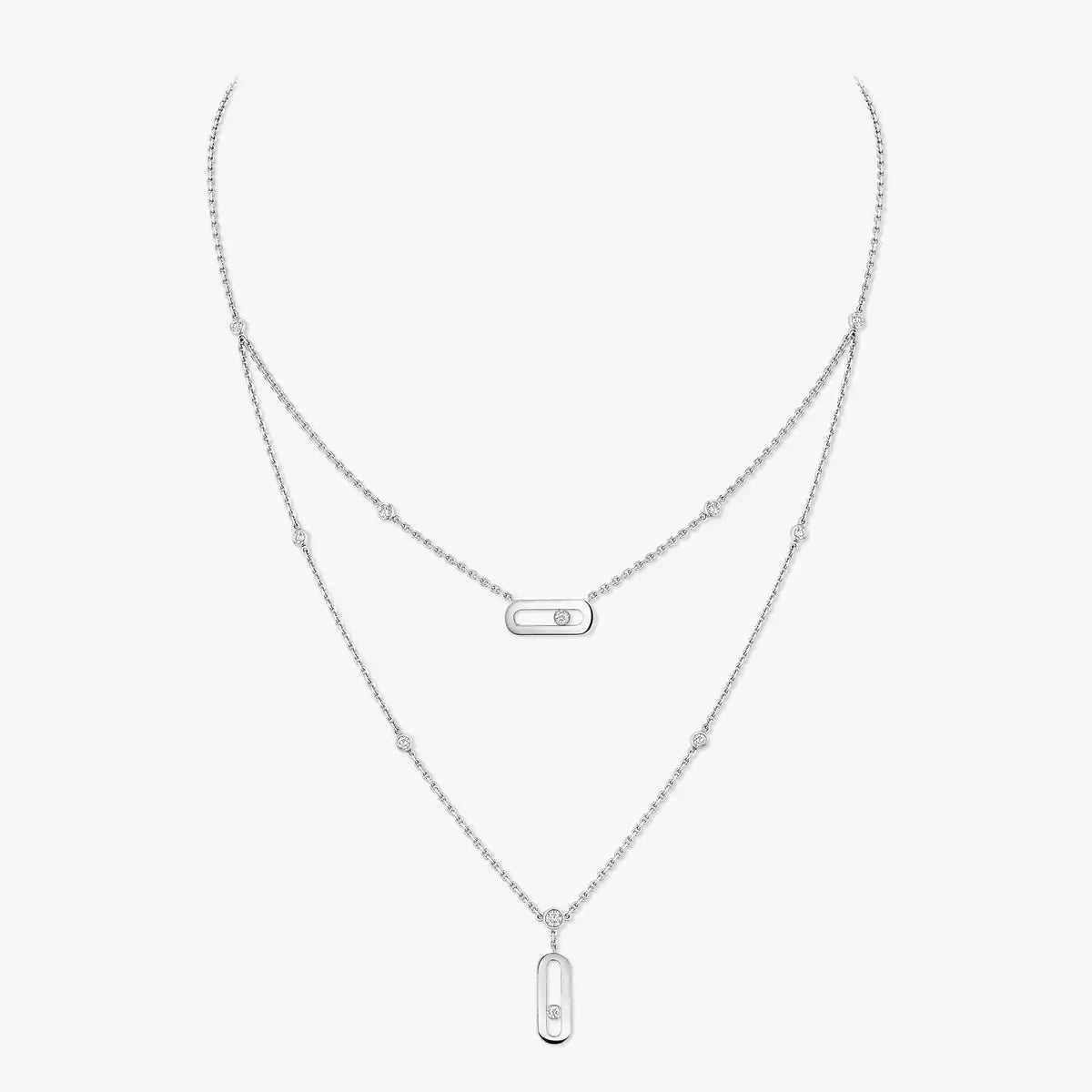 [Favorite]MOVE UNO DOUBLE-PENDANT NECKLACE