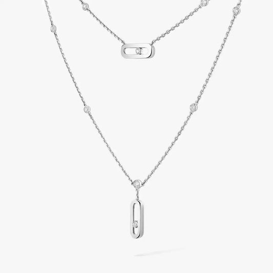 [Favorite]MOVE UNO DOUBLE-PENDANT NECKLACE