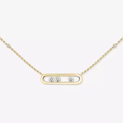 [Favorite]MOVE PAVÉ PENDANT 4 MOVING DIAMONDS NECKLACE