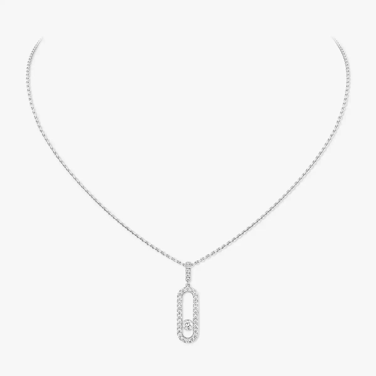 [Favorite]MOVE UNO FULL PAVÉ DIAMOND NECKLACE