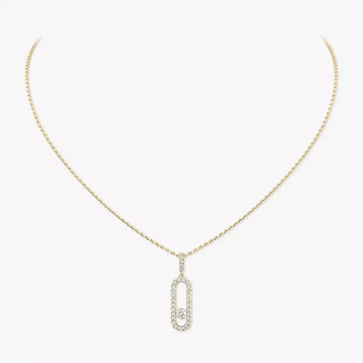 [Favorite]MOVE UNO FULL PAVÉ DIAMOND NECKLACE