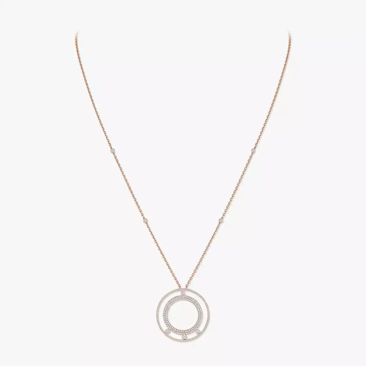 [Favorite]MOVE ROMANE LONG PAVÉ DIAMOND NECKLACE