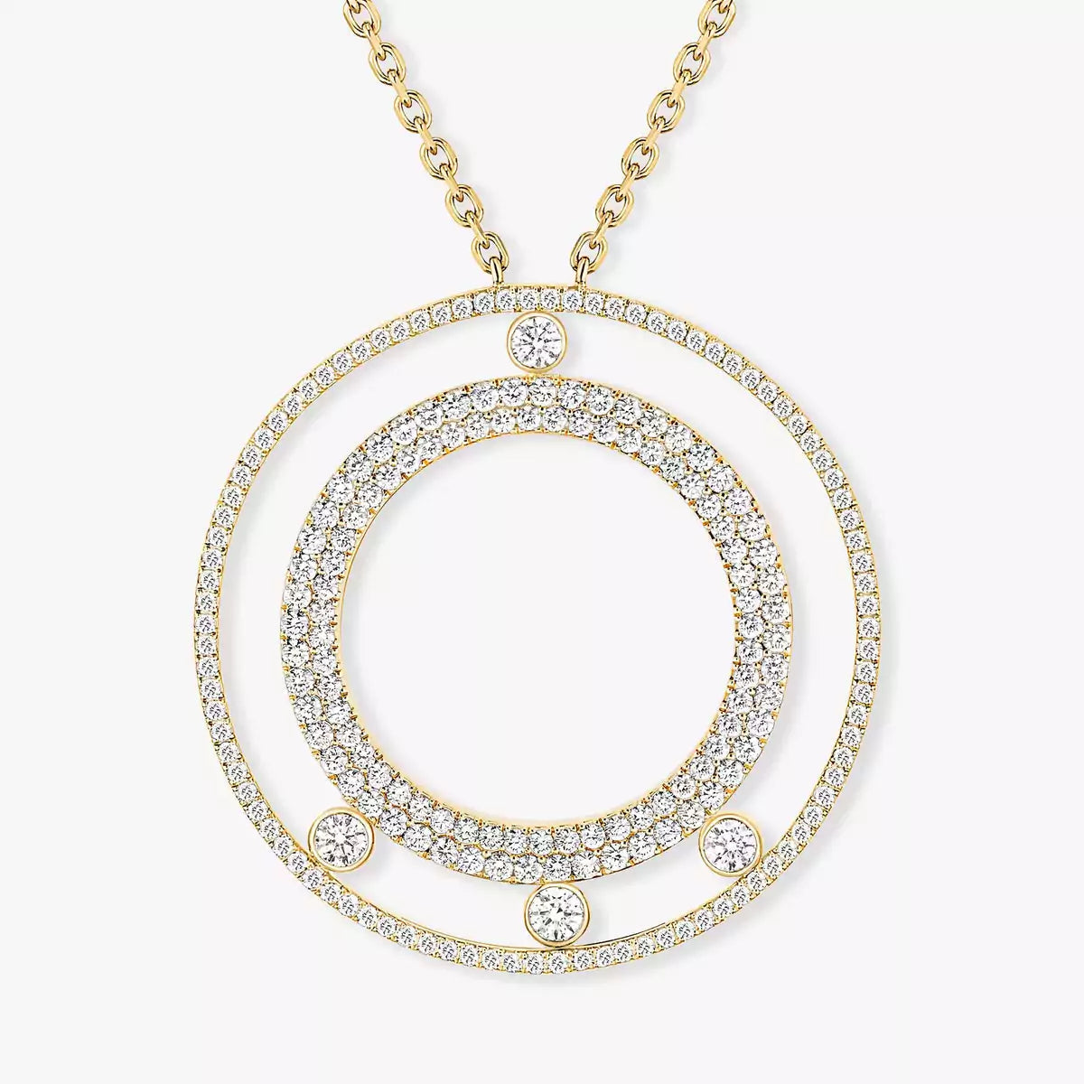 [Favorite]MOVE ROMANE LONG PAVÉ DIAMOND NECKLACE