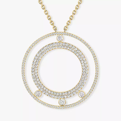 [Favorite]MOVE ROMANE LONG PAVÉ DIAMOND NECKLACE