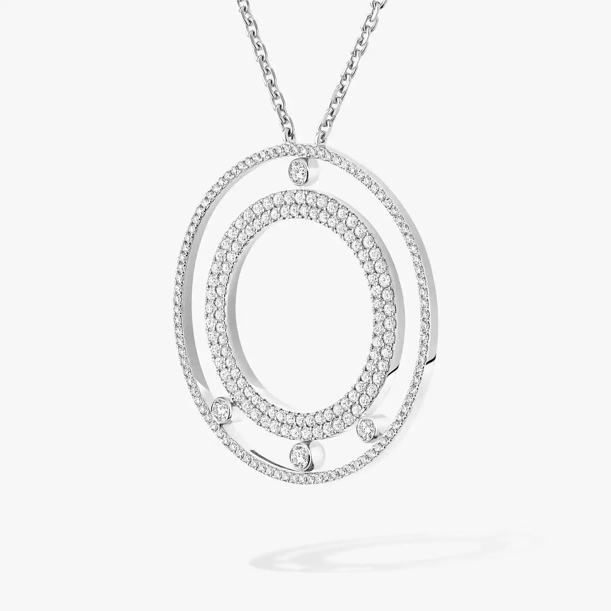 [Favorite]MOVE ROMANE LONG PAVÉ DIAMOND NECKLACE
