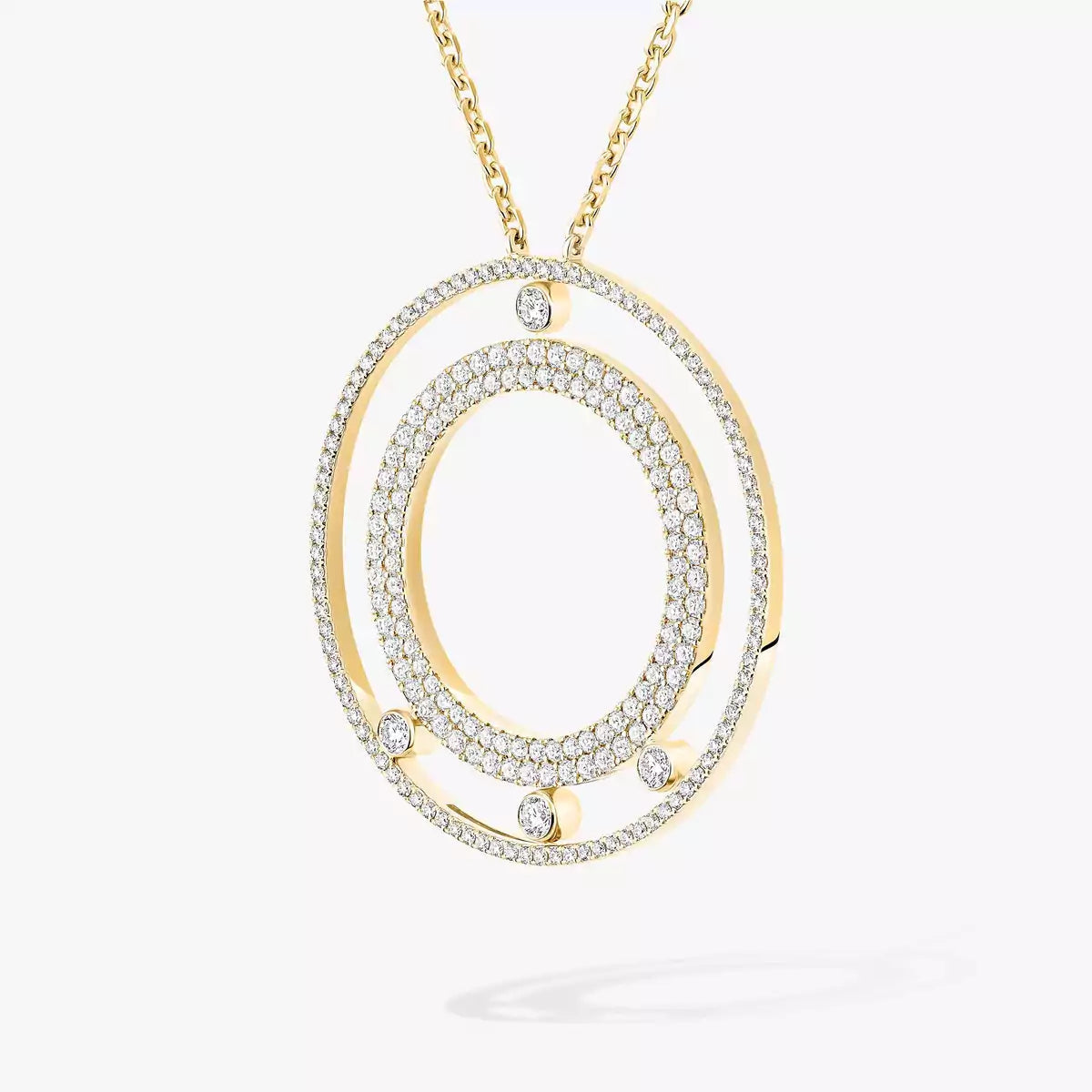 [Favorite]MOVE ROMANE LONG PAVÉ DIAMOND NECKLACE