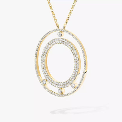 [Favorite]MOVE ROMANE LONG PAVÉ DIAMOND NECKLACE