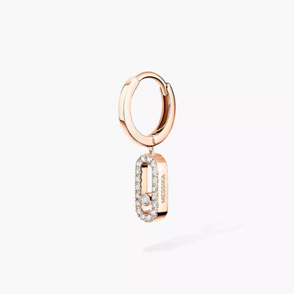 [Favorite]MOVE UNO SINGLE DIAMOND HOOP EARRINGS