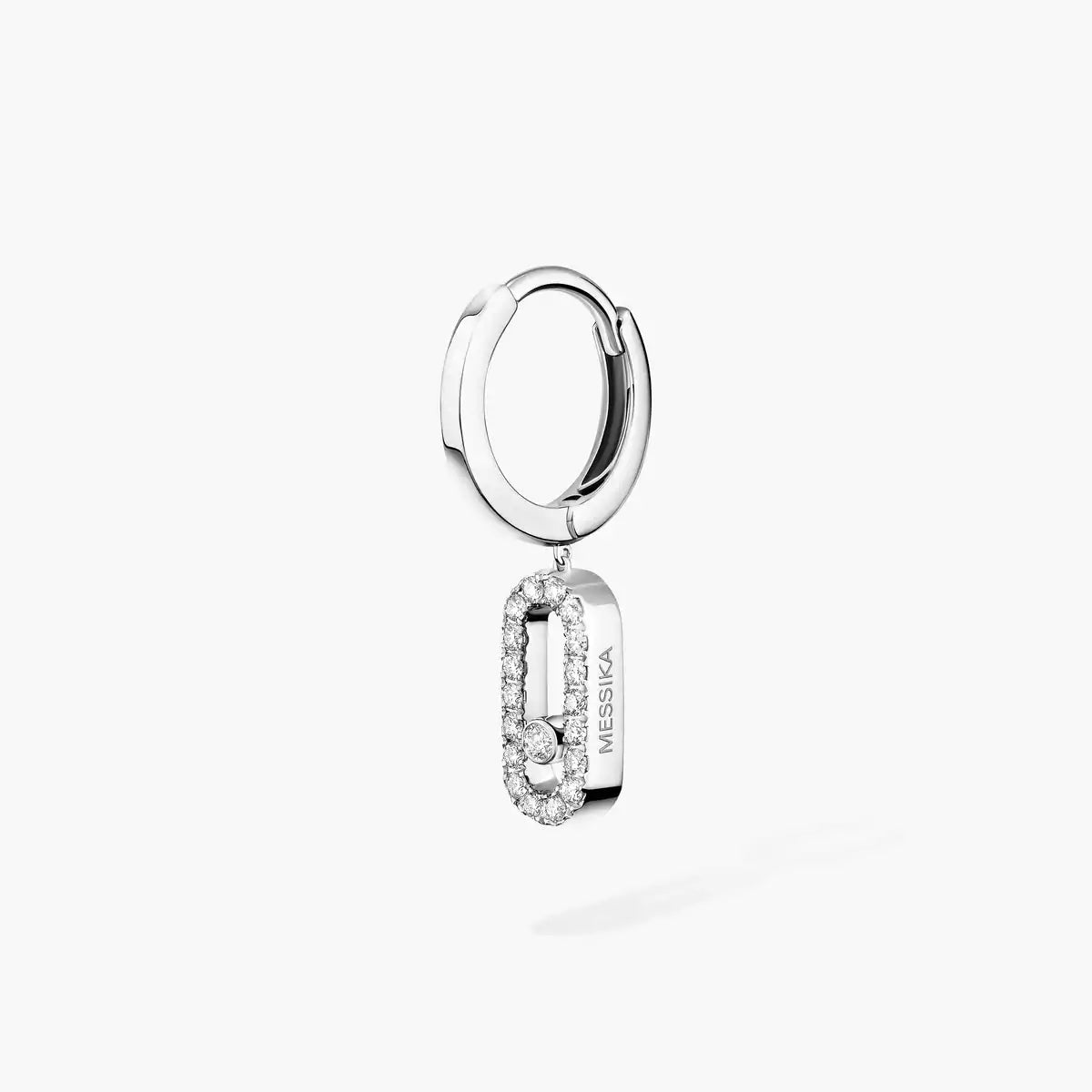 [Favorite]MOVE UNO SINGLE DIAMOND HOOP EARRINGS