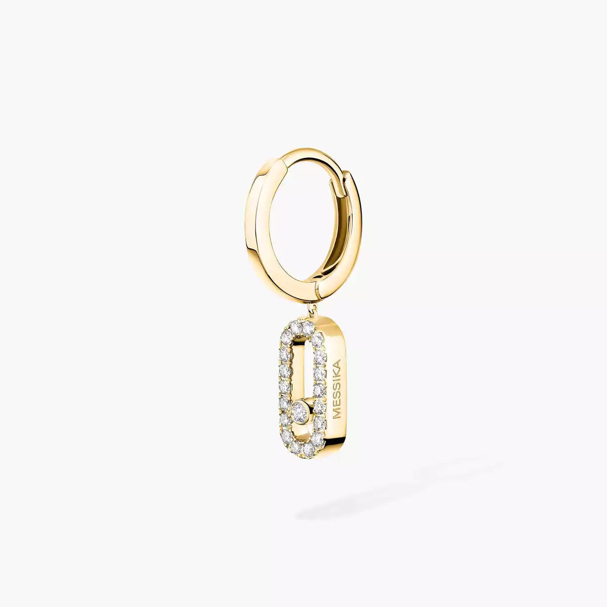[Favorite]MOVE UNO SINGLE DIAMOND HOOP EARRINGS