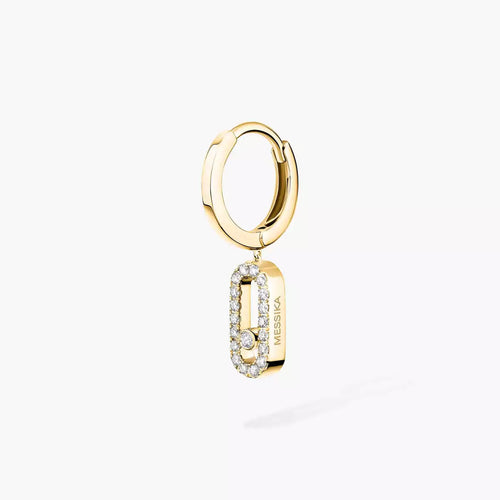 [Favorite]MOVE UNO SINGLE DIAMOND HOOP EARRINGS