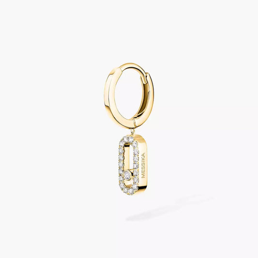 [Favorite]MOVE UNO SINGLE DIAMOND HOOP EARRINGS