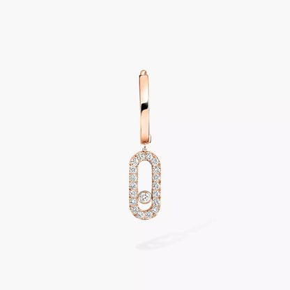 [Favorite]MOVE UNO SINGLE DIAMOND HOOP EARRINGS