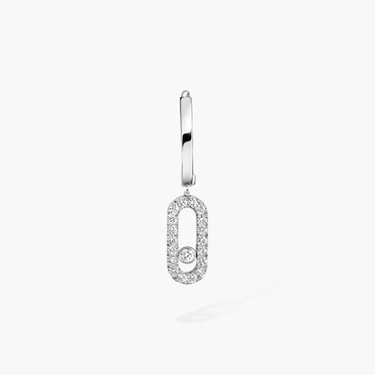[Favorite]MOVE UNO SINGLE DIAMOND HOOP EARRINGS