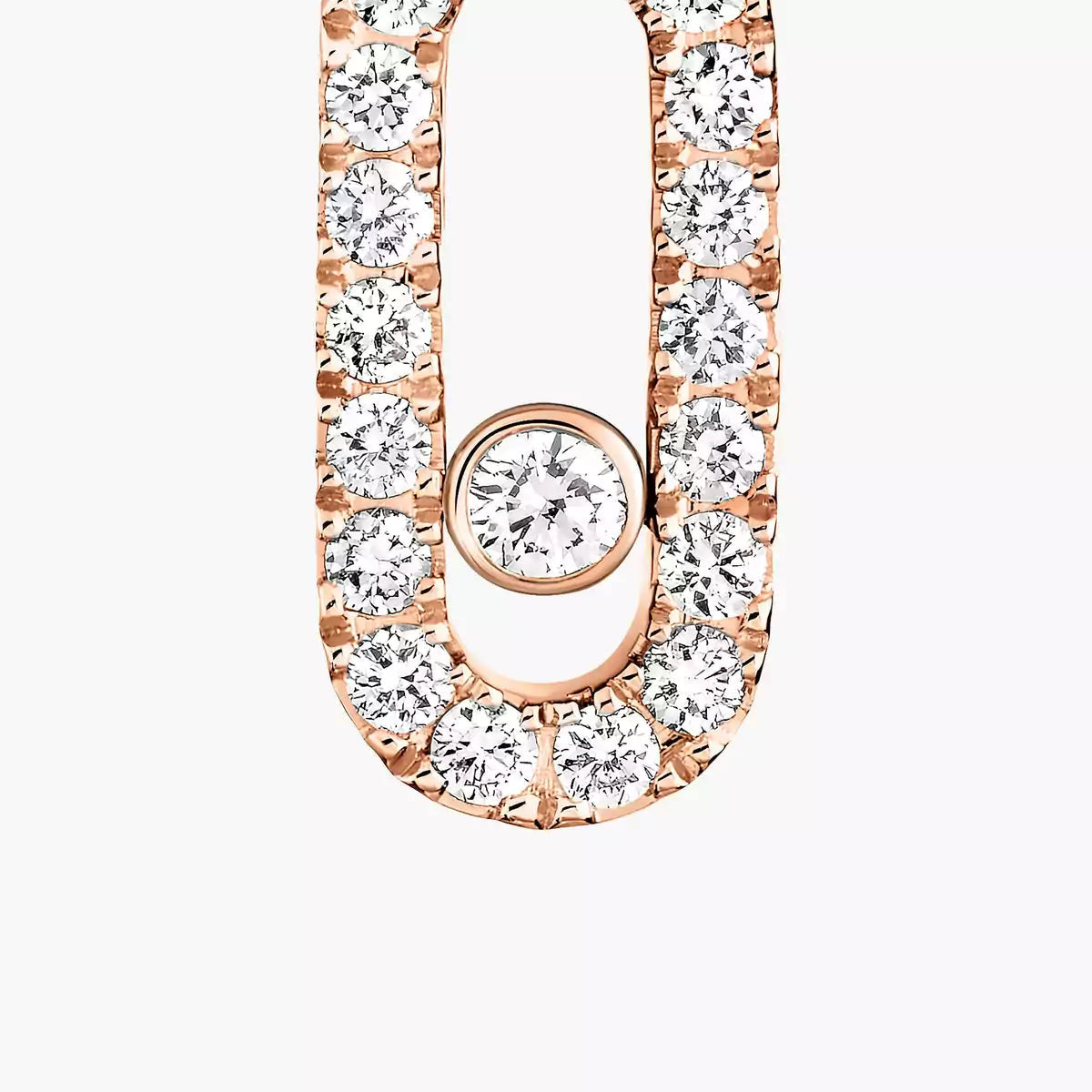 [Favorite]MOVE UNO SINGLE DIAMOND HOOP EARRINGS