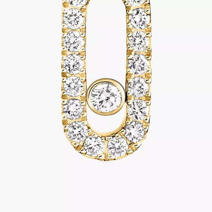 [Favorite]MOVE UNO SINGLE DIAMOND HOOP EARRINGS