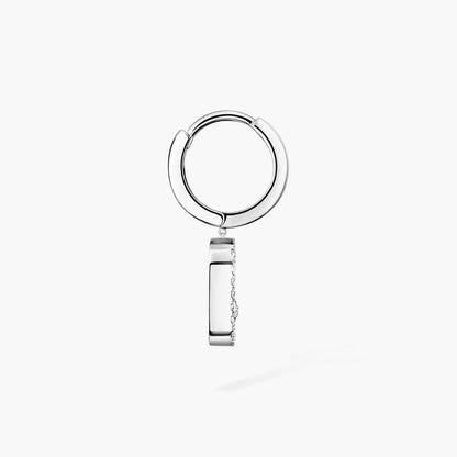 [Favorite]MOVE UNO SINGLE DIAMOND HOOP EARRINGS
