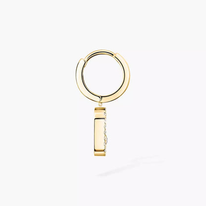 [Favorite]MOVE UNO SINGLE DIAMOND HOOP EARRINGS