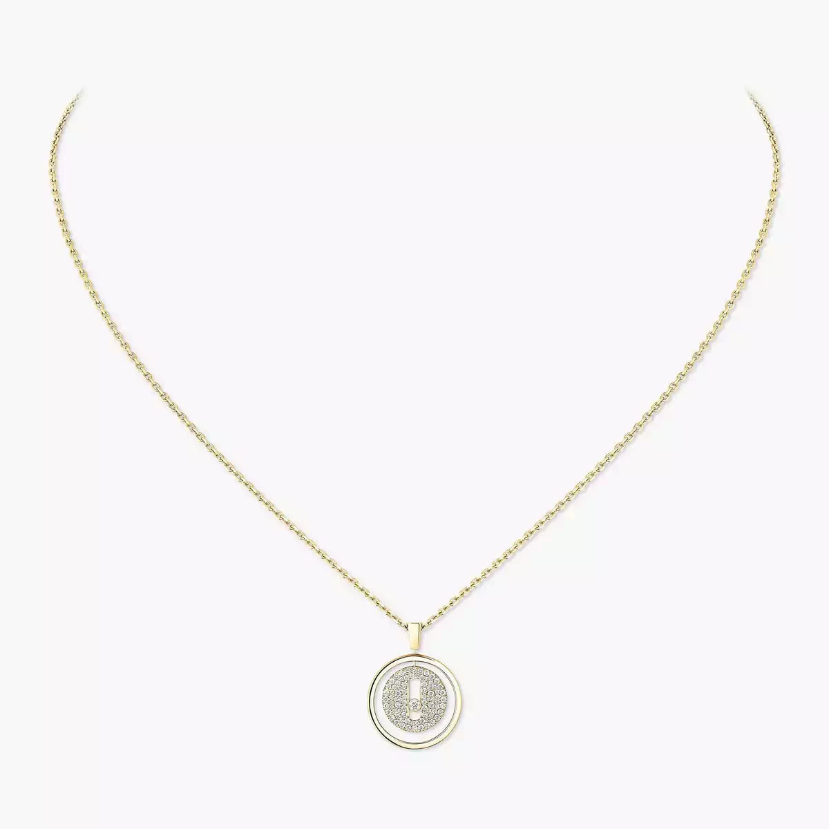 [Favorite]LUCKY MOVE FULL PAVÉ DIAMOND NECKLACE