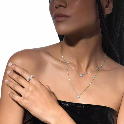[Favorite]MY TWIN 2-ROW DIAMOND NECKLACE