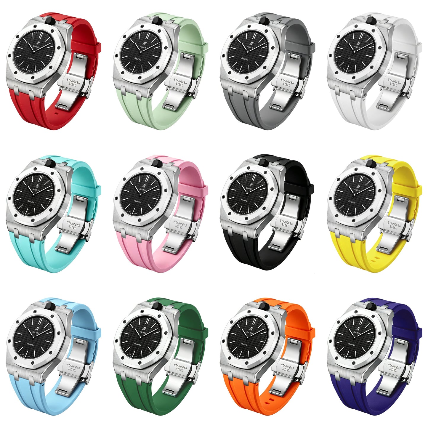 [Favorite]Royal Oak Pop Exclusive Steel Case & Silicone Strap With Cradle