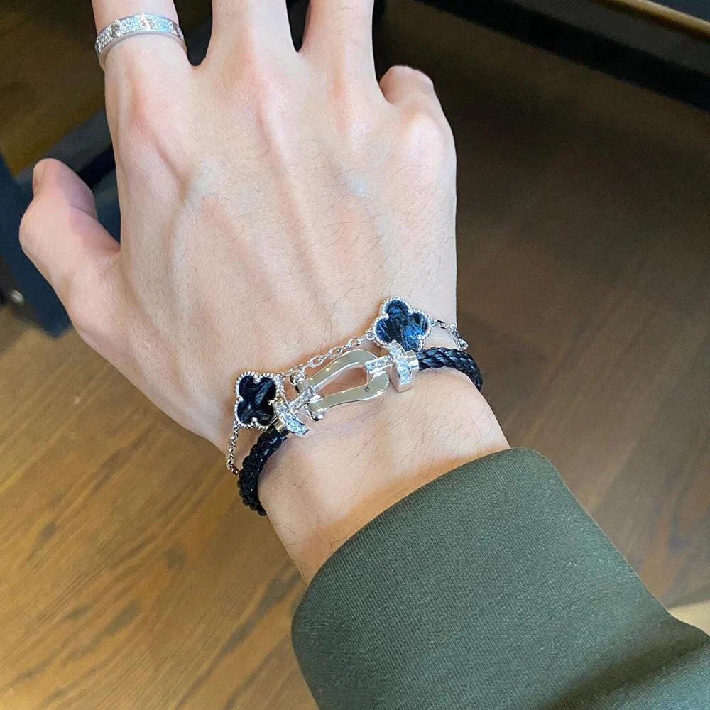 [Favorite]LUCKY CLOVER 5-MOTIF BRACELET - PIETERSITE COLLECTION