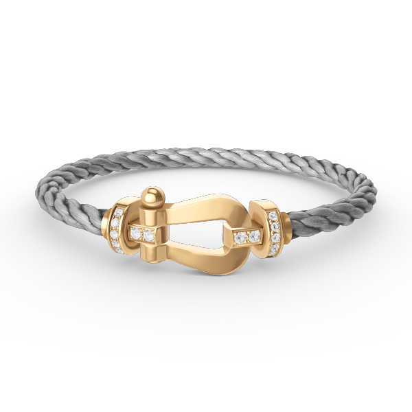 [Favorite]FORCE LARGE HORSESHOE HALF DIAMOND BRACELET - GOLD